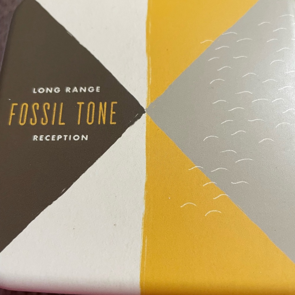 Men’s Fossil Tone long range reception watch with leather strap. #FS5447